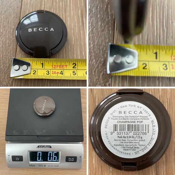 Becca Makeup Highlighter Champagne Pop Mini Travel Size Sample Gold Peach - Picture 6 of 6